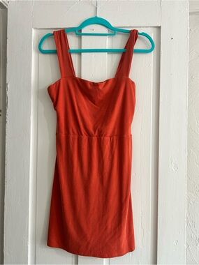 Orange Bodycon Mini Dress
